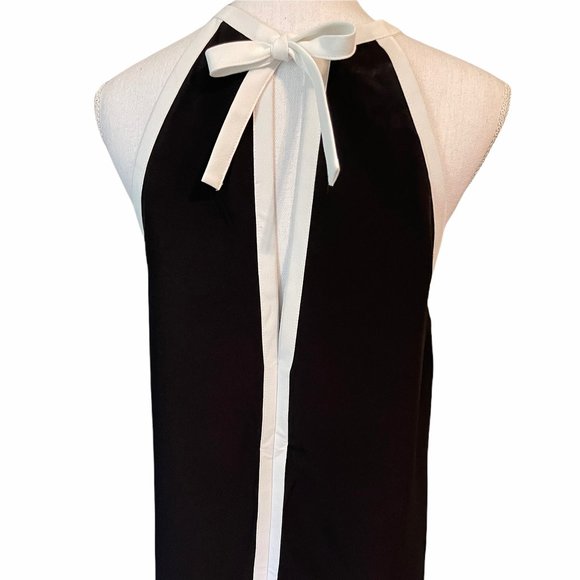 Zara Woman Black Tank with White Piping Detail - M - Picture 2 of 9